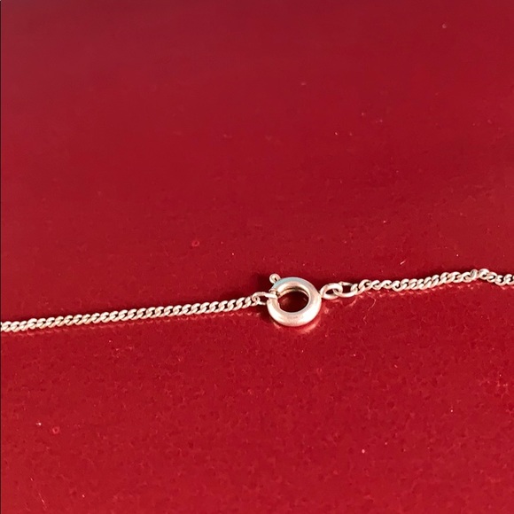 Long chain adjusted middle silver tone necklace - Picture 7 of 8